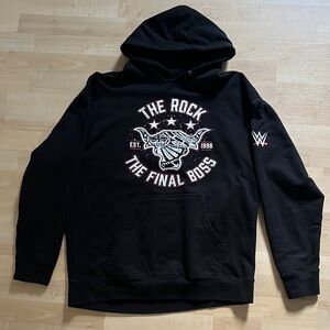 WWE Authentic The Rock Final Boss Black Hoodie